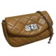 thumbnail image 3 of Bolso elegante de un solo hombro para mujer con cierre a presión, bolso acolchado de color caqui con diamantes, 3 of 8