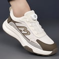thumbnail image 5 of Fashionable Beige Sneakers with Modern Aesthetics, Featuring a Comfortable Mesh Breathable Design, an Innovative Rotating Button Lacing System, and a Lightweight, Cushioned Sole. Ideal for Casual, 5 of 5