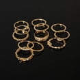thumbnail image 3 of Dalazy 12pcs/set Women Vintage Ring Girls Rhinestone Alloy Retro Ring Hand Jewelries Holiday Gift, 3 of 9