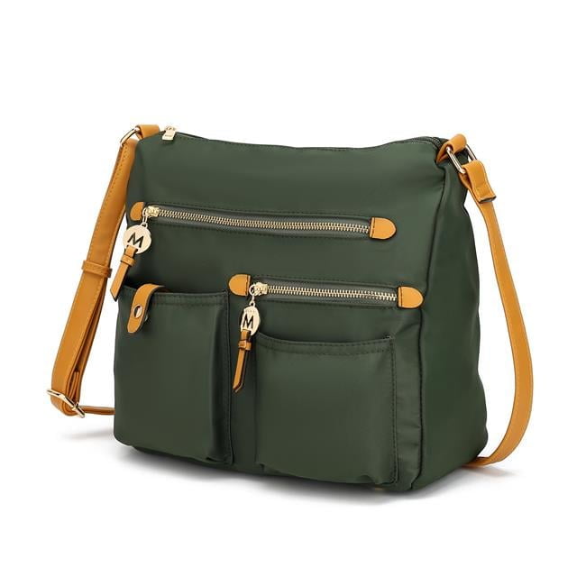 MKF Collection Serena Women’s Shoulder Bag Color-Block Nylon – Lightweight, Stylish, and Functional by Mia K - Coffee Ivory MKF Collection Serena Women’s Shoulder Bag Color-Block Nylon – Lightweight, Stylish, and Functional by Mia K - Coffee Ivory
