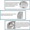 thumbnail image 2 of Grille de Ventilation Ronde en Acier Inoxydable, Évents Réglables de 125mm, Entrée et Sortie d'Air pour Sécheuse, Argent, 2 of 5