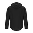 thumbnail image 6 of UAMVSH Mens Cotton Linen Hoodies Lightweight Button Long Sleeve Pullover Drawstring Casual Beach Travel Sweatshirts with Pocket, 6 of 7