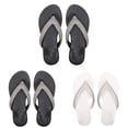 thumbnail image 4 of Womens Sparkly Rhinestone Flat Flip Flops Open Toe Casual Summer Shoes Black 36, 4 of 8
