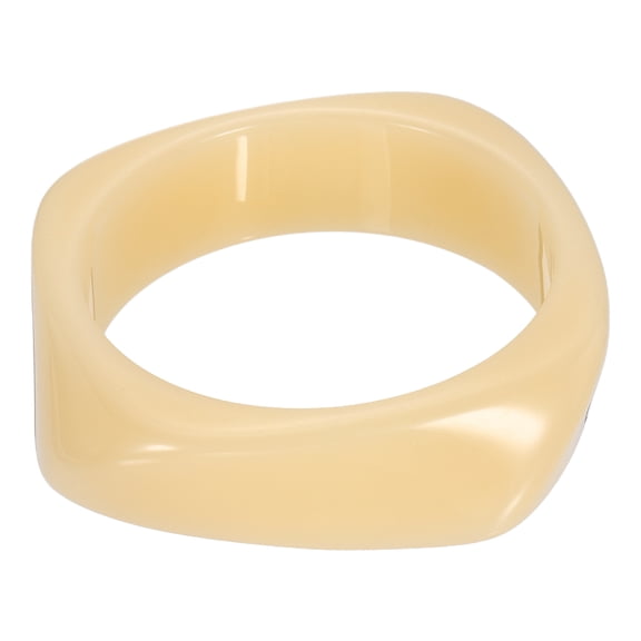 Uxcell Chunky Irregular Acrylic Resin Bangle Bracelet for Women, Cuff Wide Geometric Stackable Bangles Tortoiseshell Acetate Wristband Bracelet Statement Jewelry, Cream White