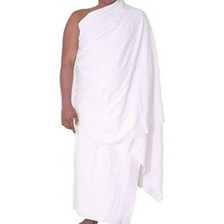 2pc Men Ihram/Ehram/Ahram for Hajj and Umrah Adult Size White Cotton Towels, Cotton By