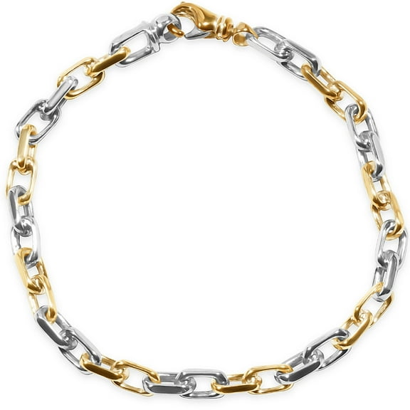 Pompeii Men's Round Link 14k Gold (26gram) or Platinum (42gram) 5.5mm Bracelet 8.5" (,)
