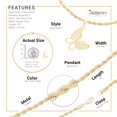 thumbnail image 4 of BEBERLINI Women Butterfly CZ Charm Anklet 14K Gold Filled Rope Chain Ankle 10" Jewelry, 4 of 9