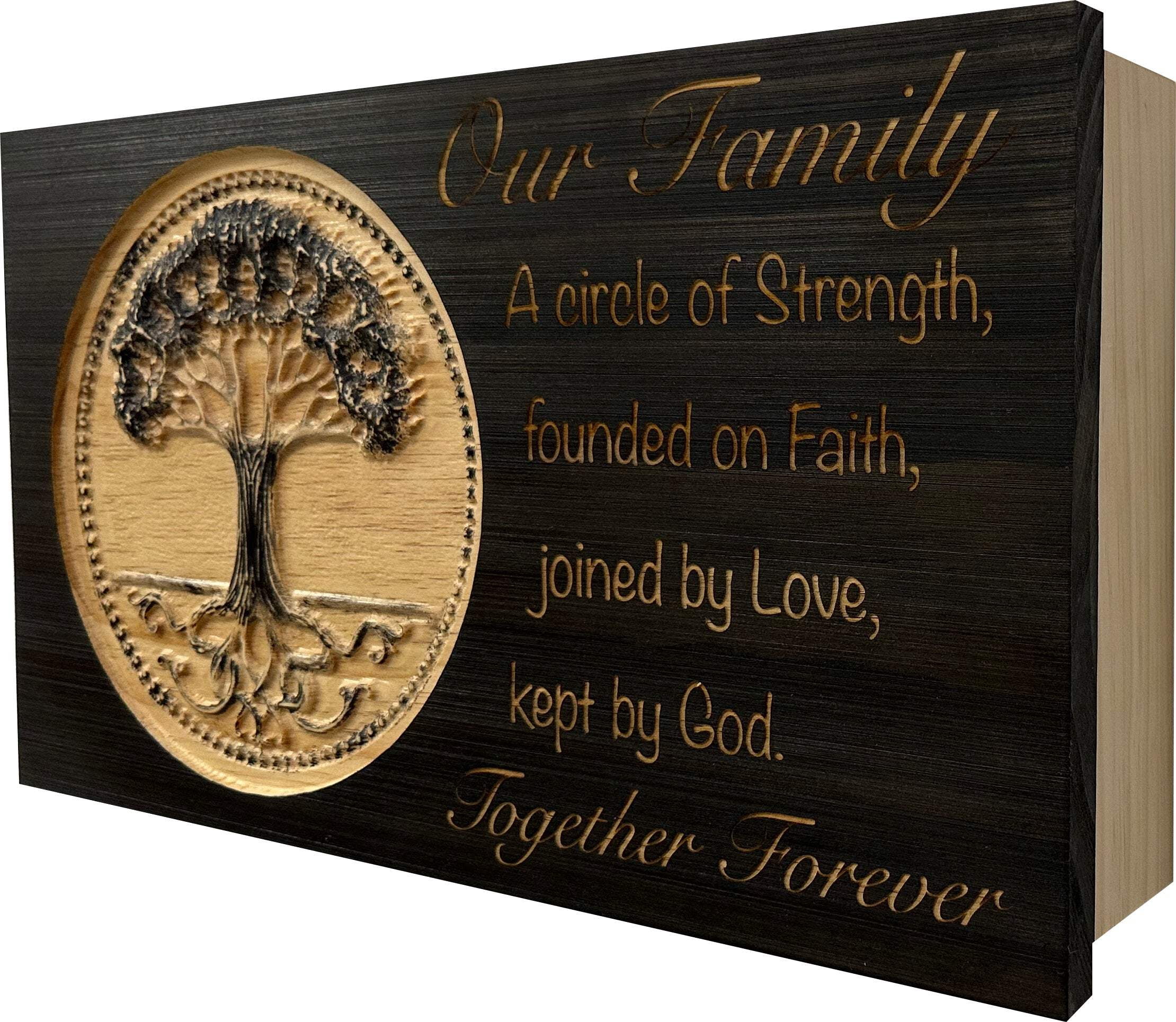 Bellewood Designs Our Family Tree Roots Wall Decoration Gun Safe - Securely Store Your Gun Safely in Plain Sight