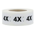 thumbnail image 1 of White Circle 4X Clothing Stickers | 0.75" Inch Round | 500 Pack, 1 of 2