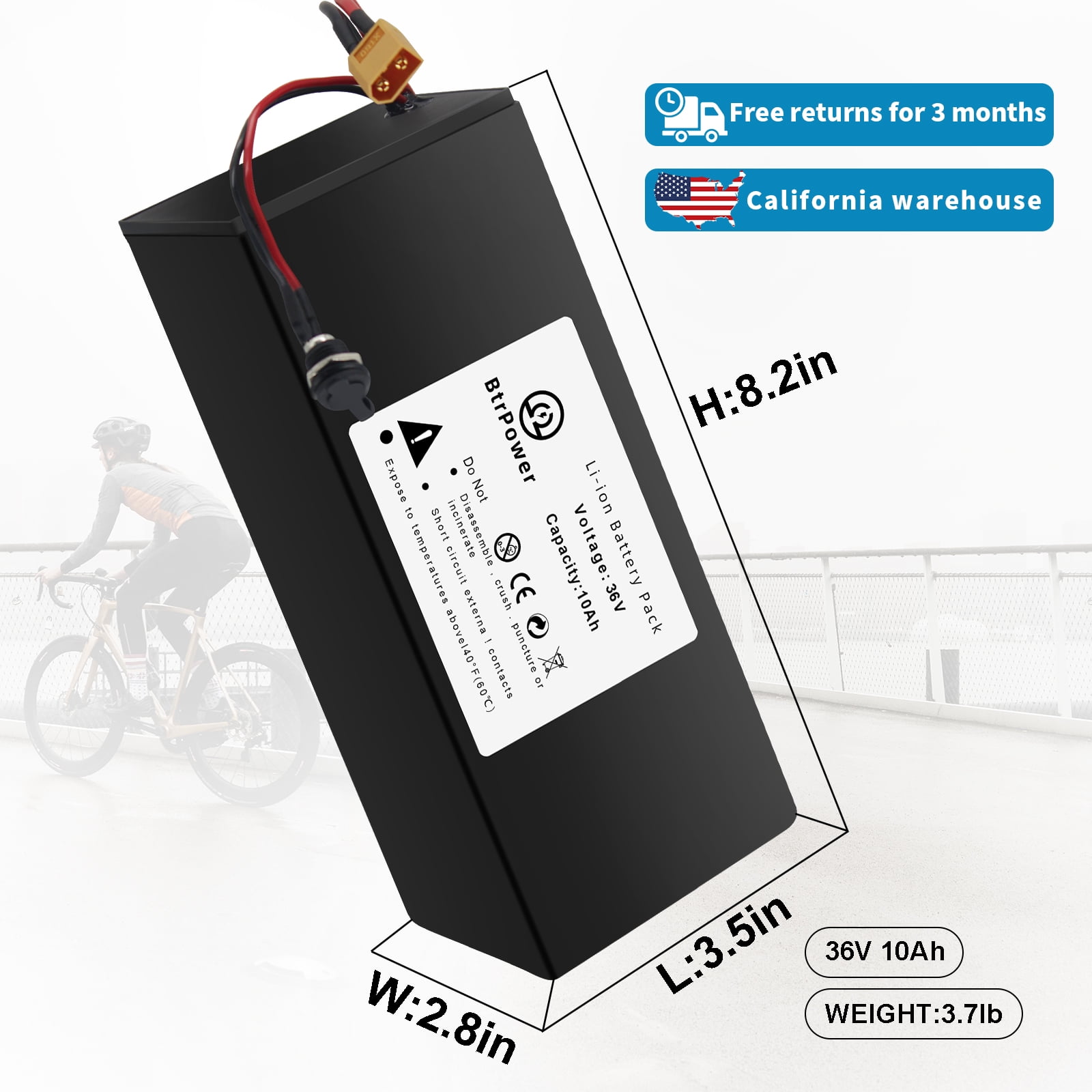 36V 10AH Lithium Battery Pack - Stonbike Lithium battery