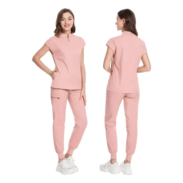 Scrub Traje Antifluido Rosado Pijama Quirúrgica Scrub Jogger
