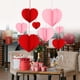 thumbnail image 4 of 8x Adornos de corazón para el día de San Valentín, adornos de papel románticos para colgar en forma de corazón. Rojo Rosa, 4 of 6