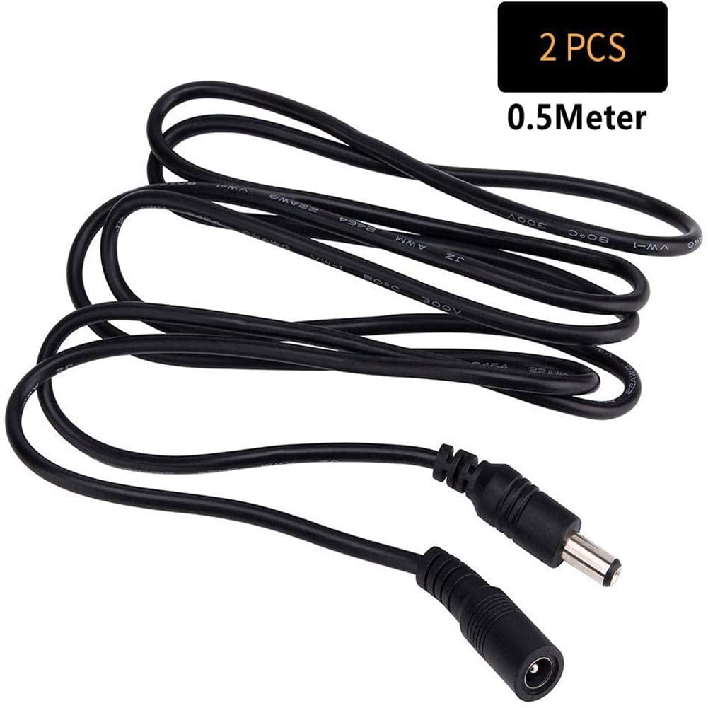 DC Power Cord Extension Cable Cord Adapter 2.1 5.5 MM Male to Female