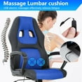 thumbnail image 3 of GREOKL Gaming Chair Ergonomic Office Chair Computer Chair with Lumbar Support Ergonomic Pu Leather Adjustable Height Executive Chair for Women Men and Adults, Massage Blue, 3 of 8
