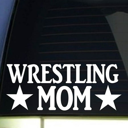 Wrestling Mom Vinyl Cut Decal With No Background | 7.2 Inch White Decal ...