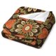 thumbnail image 3 of Manta de vellón con diseño de mandala indio, lujosa, cálida y acogedora, con diseño retro de flores, brújula, medallón, manta bohemia de 55 x 70 pulgadas para sofá, cama, decoración para el hogar,, 3 of 8