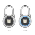 thumbnail image 3 of BT Fingerprint Smart Keyless Lock Waterproof APP/Fingerprint Unlock Anti-theft Padlock Door and Trunk Lock for Android and iOS - Gray, 3 of 8