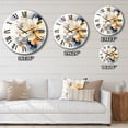 thumbnail image 5 of Designart "Harmonious Chaos in Yellow and Blue I" Floral Oversized Wall Clock, 5 of 5