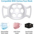 thumbnail image 3 of 3pcs Silicona 3d Mascarilla Soporte Soporte interior Soporte para máscara Cool Lipstick Protector Stand Nariz Protección Lipstick, reutilizable y lavable (blanco 3p. Afortunado Sencillez, 3 of 5