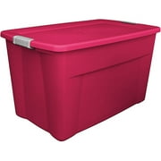Sterilite 35-Gallon Latch Tote - Set of 4, Magenta Fire
