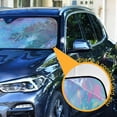 thumbnail image 3 of GZHJMY Watercolor Paint Car Windshield Sun Shade Foldable Sun Shield Shade for Blocks UV Rays Protector-Keeps Your Vehicle Cool for Most Sedans SUV Truck,55"x27.6", 3 of 7