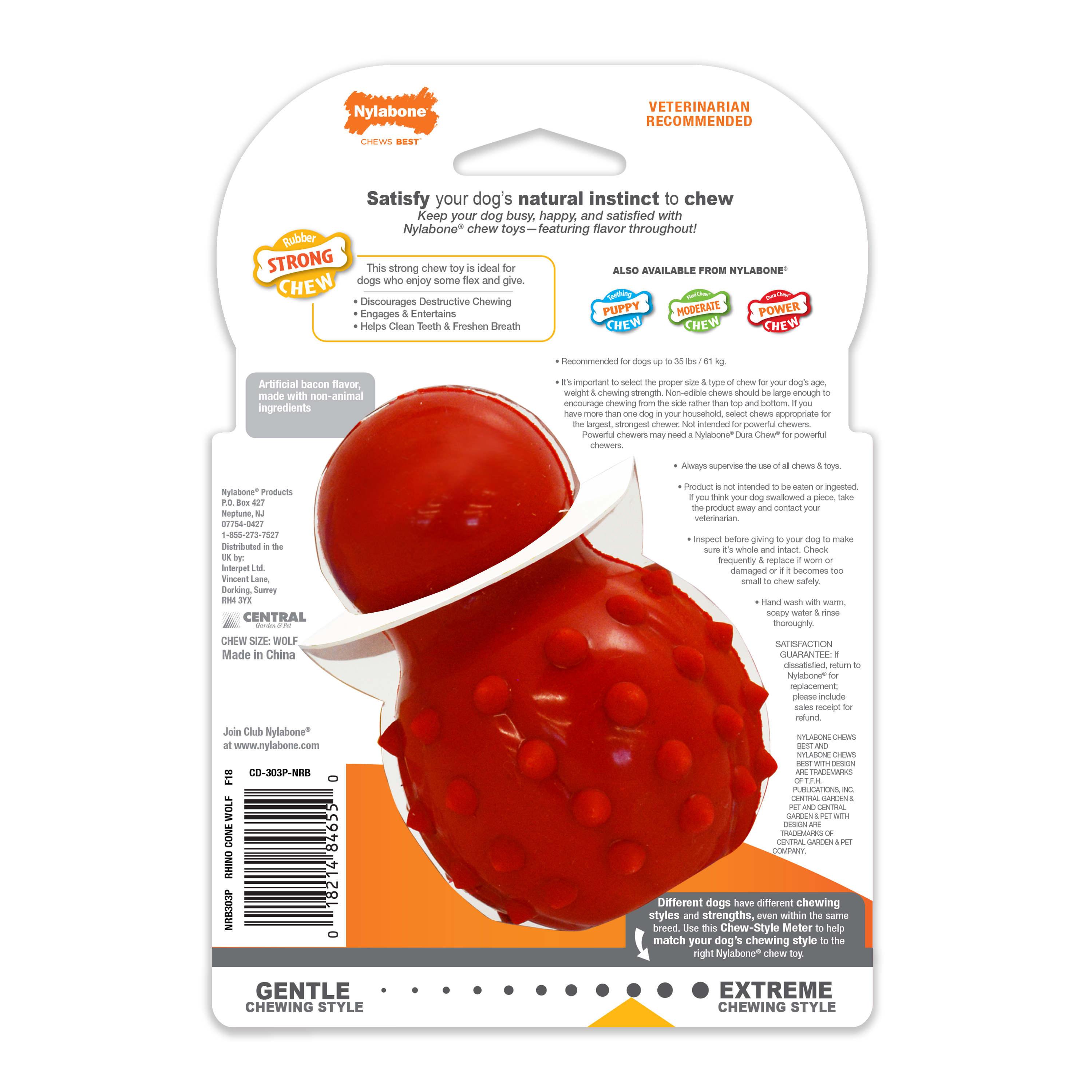 nylabone stuffable chew toy