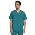 thumbnail image 2 of Adar Universal Unisex Scrubs - V Neck Tunic Scrub Top - 6011 - Teal Blue - XL, 2 of 5