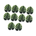 thumbnail image 4 of Paquete de 10 hojas de palma artificiales, plantas artificiales, hojas tropicales, realistas L, 4 of 9