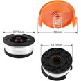 thumbnail image 1 of Bobina de hilo de recortadora para recortadoras Black and Decker, 6 bobinas de hilo de recortadora con 1 cubierta de bobina y 1 resorte Banban ZefeiWu 8390614898219, 1 of 1