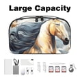 thumbnail image 3 of Horse Hard Drive and Cord Storage Organizer PC Case, Waterproof Oxford Cloth Electronic Organizer Travel Case, Outdoor Small Storage Box, 5.9x9.44x3.14 in., 3 of 6