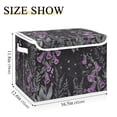 thumbnail image 5 of Yayeee Collapsible Cube Storage Bin with Lid Fabric Closet Decorative Basket with Handles, Gothic Floral Print, 5 of 7