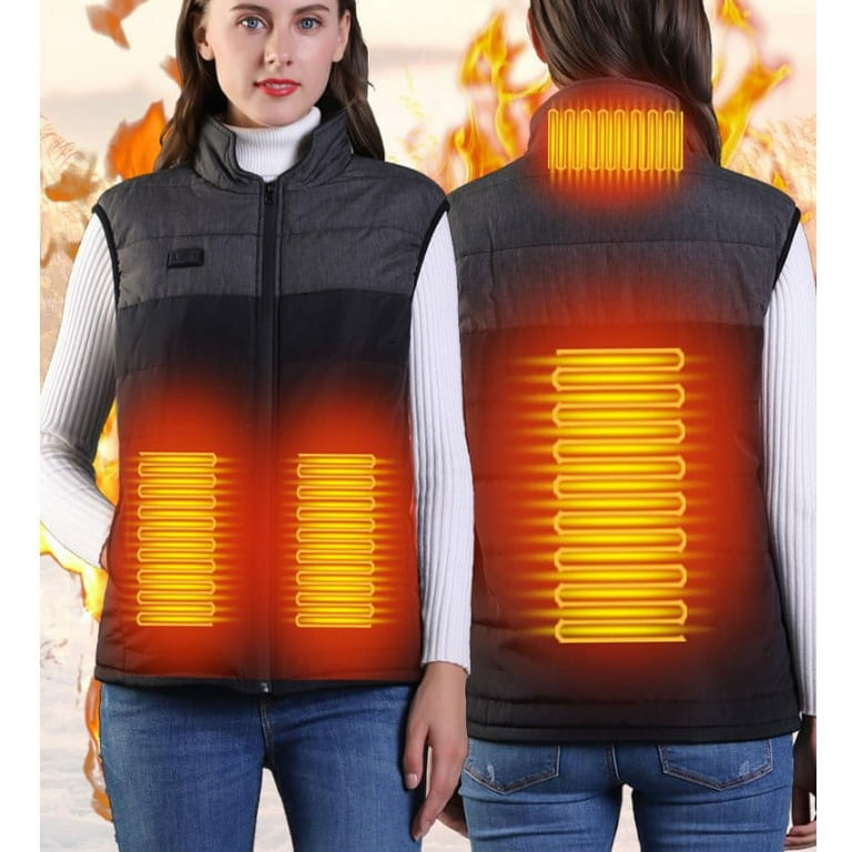 Heated Down Vest Washable 3 speed Temperature Adjustment Walmart
