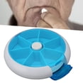thumbnail image 3 of Organizador de Pídoras Semanales Giratorias, Organizador de Medicina de Plástico de 7 Días, Compartimento Grande Con 7 Cuadrículas para suplementos Vitaminas para Tabletas de, 3 of 7