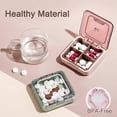 thumbnail image 3 of Small Pill Box, BPA Free Pill Case with 4 Large Compartmensts to Hold Vitamins, Moistureproof Portable Pill Box B, 3 of 5