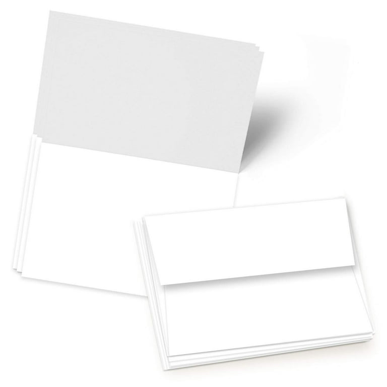 Blank Greeting Cards & Envelopes White Heavy Card Stock