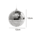 thumbnail image 2 of Bolas de Navidad con espejo reflectante de discoteca plateadas, fáciles de colgar para decoración de Navidad, bodas y fiestas, 2 of 5