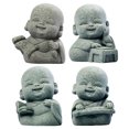 thumbnail image 2 of Estatua Buda Escultura Monje 4 Uds. Bonita para Pecera Coche Oficina en Casa, 2 of 9