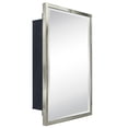 TEHOME Brushed Nickel Metal Framed Recessed Bathroom Medicine