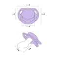 thumbnail image 4 of CutiePlusU Adult Sized Pacifier Dummy for Adult Babies-Butterfly Shape Big Shield 3 Pack-Purple, Green, White, 4 of 6