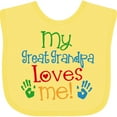 thumbnail image 3 of Inktastic My Great Grandpa Loves Me Boys or Girls Baby Bib, 3 of 4