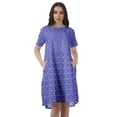 thumbnail image 1 of Moomaya Printed Loose A-Line Dress With Pockets Short Sleeve Dresses Women, 1 of 6