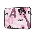 thumbnail image 2 of Bingfone Eiffel Tower And Butterflies Laptop Sleeve Case 13 Inch, 360° Protective Computer Carrying Bag, 2 of 9