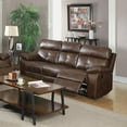 thumbnail image 3 of Coaster Brown Leather Motion Sofa 601691, 3 of 7
