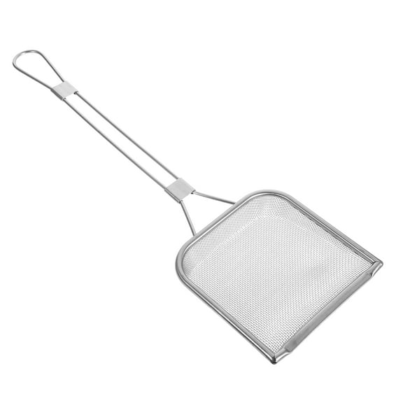 OULII Stainless Steel Fryer Scoop Reusable Oil Separator with Long Handle for Kitchen