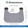 thumbnail image 6 of AlveyTech Plastic Removable Tray Table with Cup Holder, Wheel Chairs & Transport Chairs Trays (Gray), 6 of 9