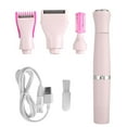 thumbnail image 1 of Afeitadora eléctrica 4 en 1 para axilas y piernas, recargable por USB, color rosa, 1 of 14