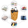 thumbnail image 5 of KLL Modern Wood Grain Sunflower Laundry Hamper,Large Canvas Fabric Lightweight Storage Basket Toy Organizer Dirty Clothes Collapsible Waterproof, 5 of 6