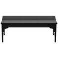 thumbnail image 3 of GARDEN Plastic Adirondack Backless Outdoor Bench for Patio Entryway, Black, 3 of 6