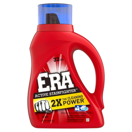 Era 2X Ultra Active Stainfighter Formula Regular Liquid Detergent, 50 fl