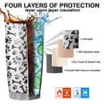 thumbnail image 7 of 20 Oz Paw Prints and Bones Coffee Tumbler Double Wall Insulated Stainless Steel Water Bottle | Metal Reusable Thermoses Flask with Cup Cap | Leak & Sweat Proof with Anti-Dust Lid, 7 of 7